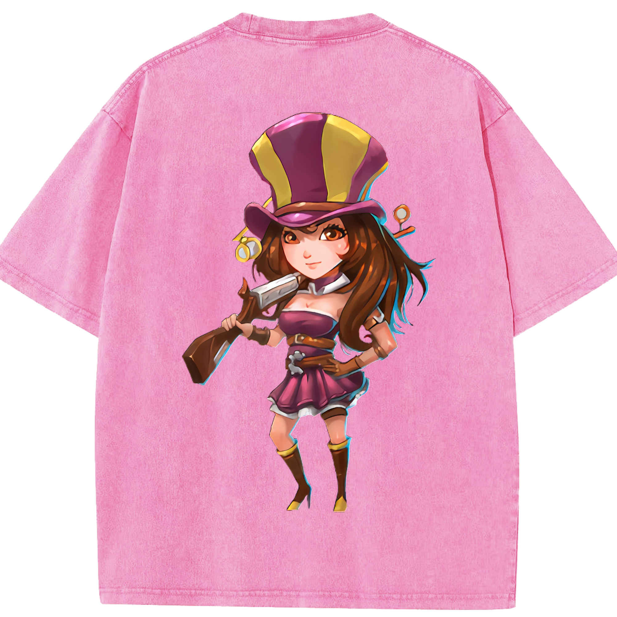 リーグ・オブ・レジェンド League of Legends LOL 綿100% ヴィンテージ風 半袖Tシャツ（背面プリント）